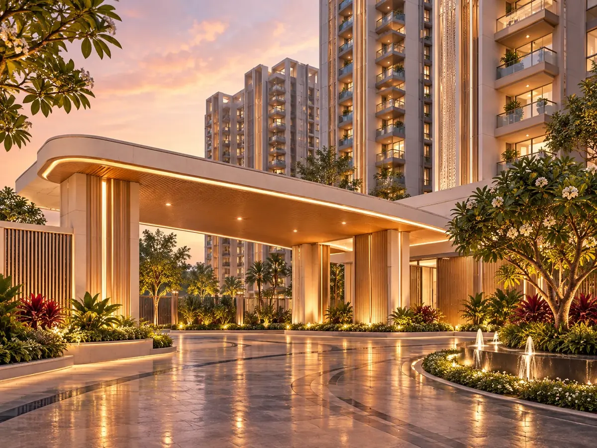 Sobha Hennur grand arrival entrance